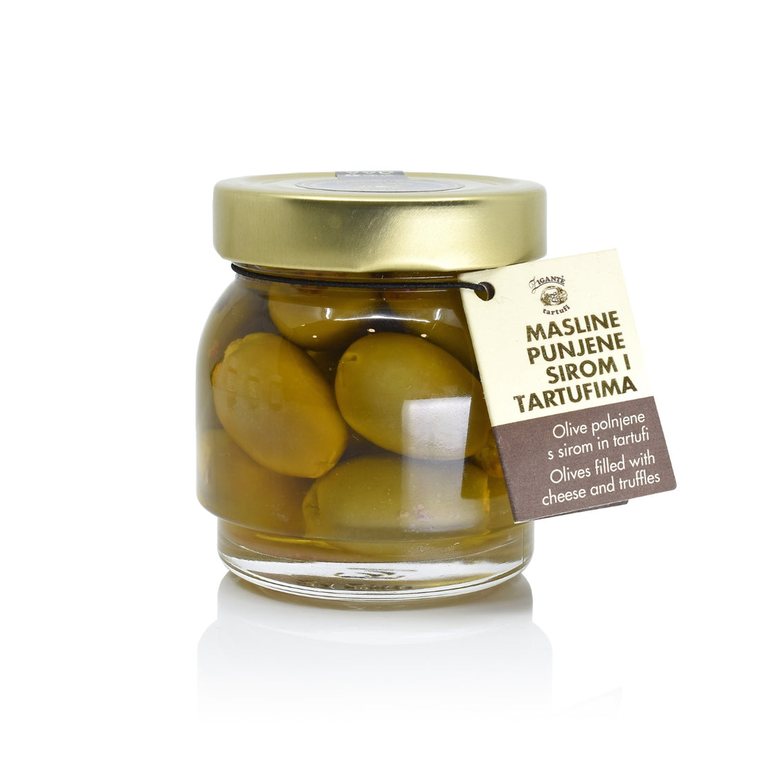 Alyvuogės įdarytos sūriu ir trumais 130 g