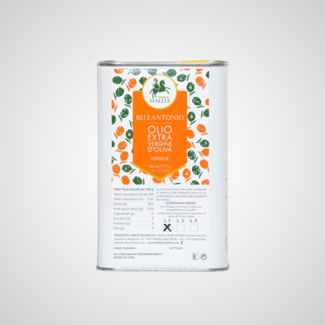 Ypač tyras alyvuogių aliejus Oleificio Mallia Bellantonio (1L)