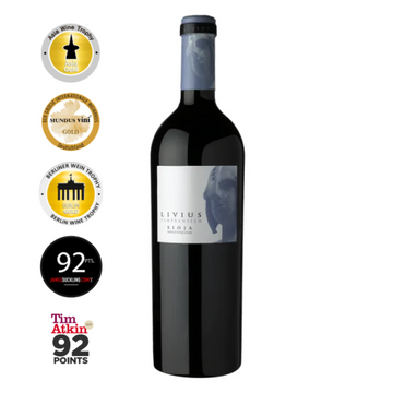 Raudonas vynas Bodegas Alvia Livius Tempranillo Reserva DOC 2010 750ml