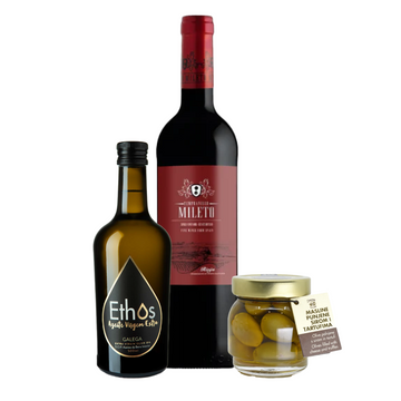 Bodegas Alvia Mileto Joven DOC 2021 vyno dovanų rinkinys su dėžute